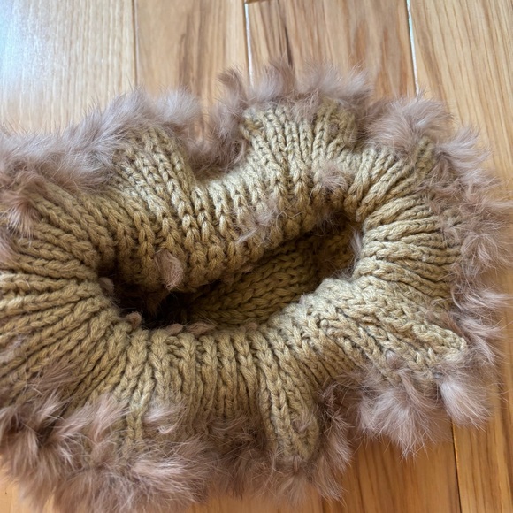 Vintage Fur Knit Tan Hat - Picture 6 of 7